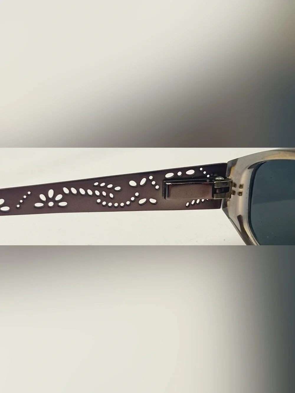 Marchon Tres Jolie 84 Purple Translucent Oval Sunglasses Frames Only